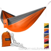 Yes4All Lightweight Double Camping Hammock with Carry Bag (Orange/Grey)   566638938